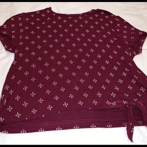 Aéropostale Purple Women’s Tshirt with Side Tie.